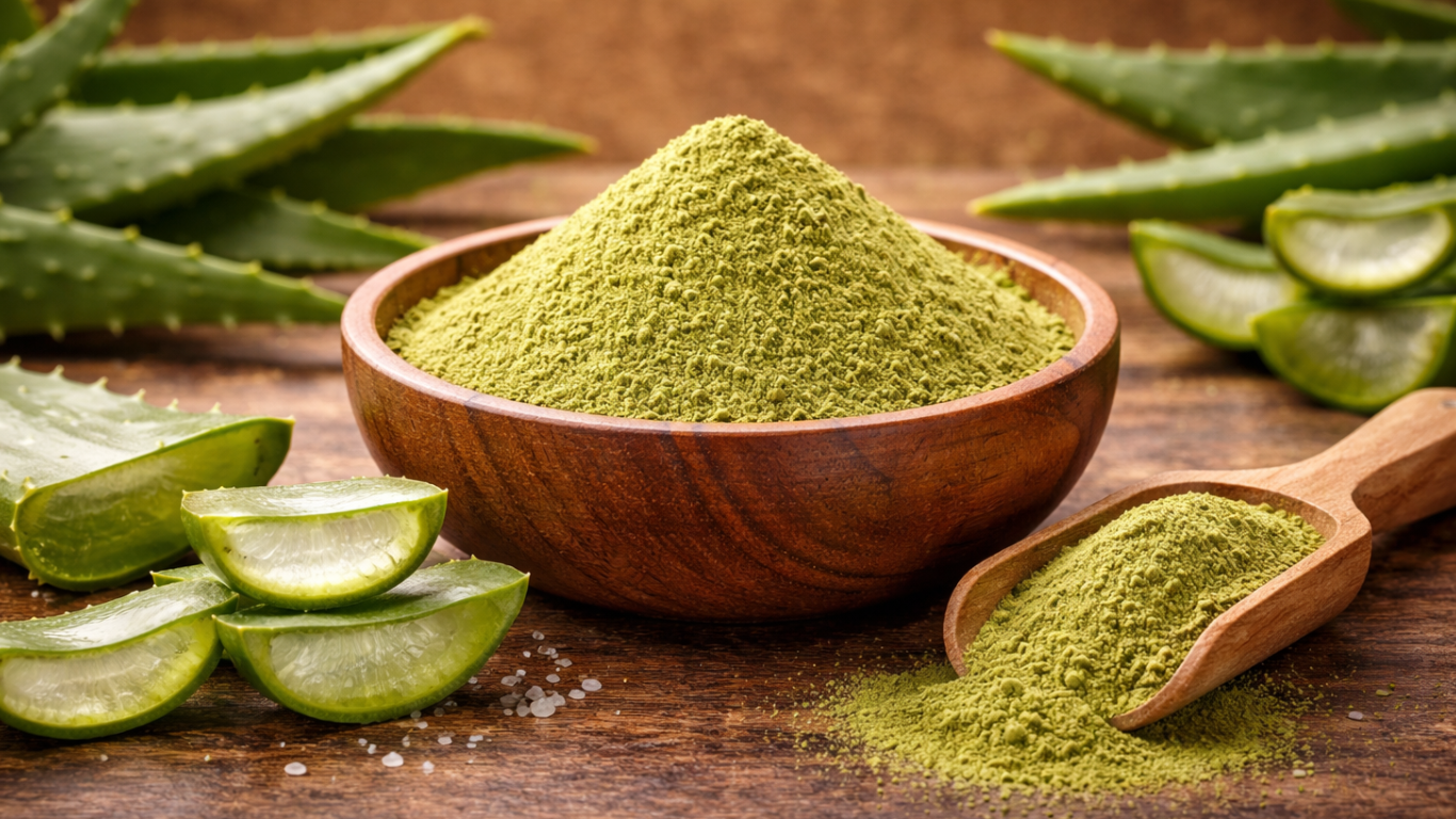 Manufacturer, Exporter, Importer, Supplier, Wholesaler, Retailer, Trader of Aloe Vera Leaf Powder in Mandsaur, Madhya Pradesh, India