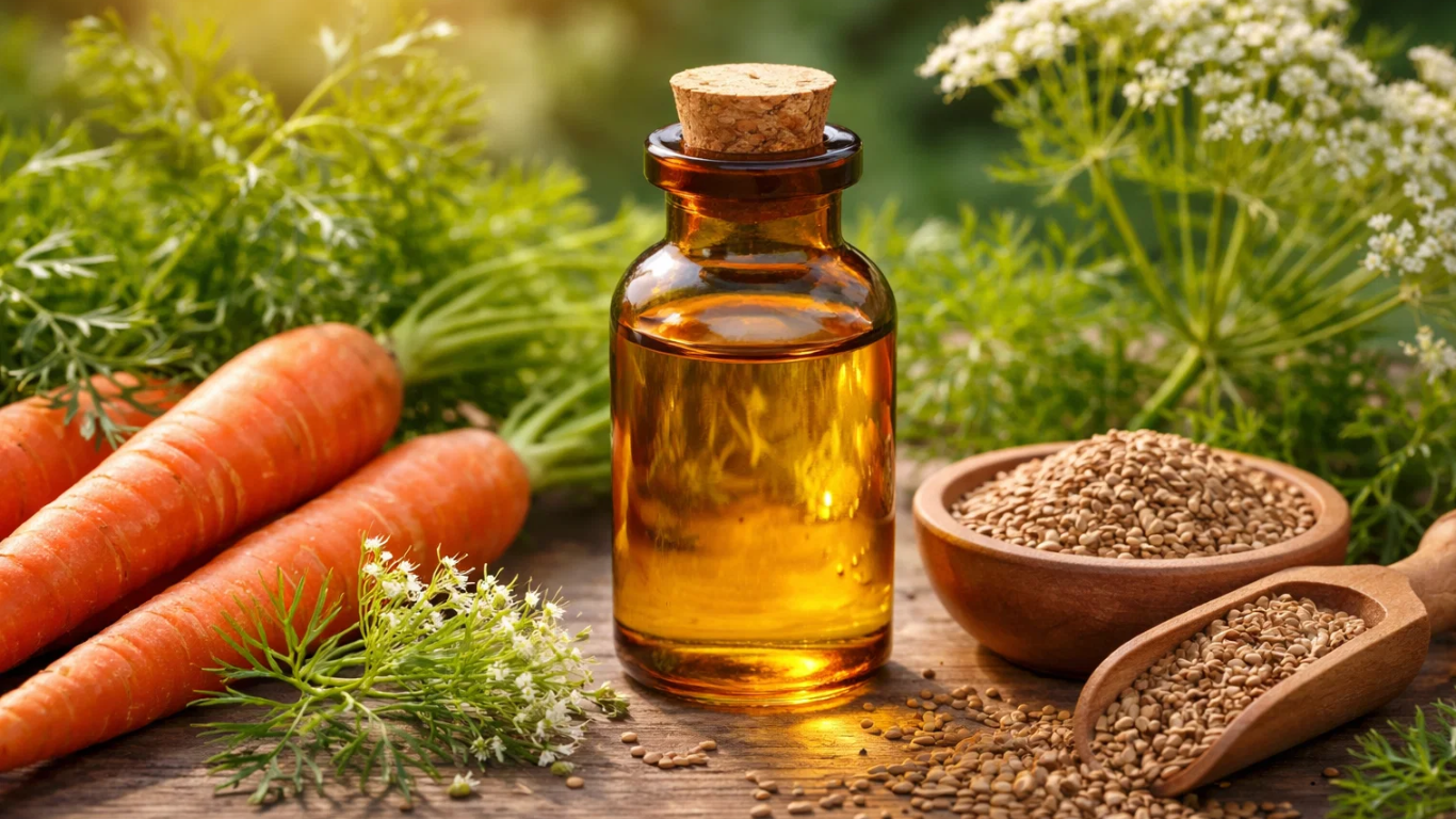 Manufacturer, Exporter, Importer, Supplier, Wholesaler, Retailer, Trader of Carrot Seed Essential Oil in Mandsaur, Madhya Pradesh, India