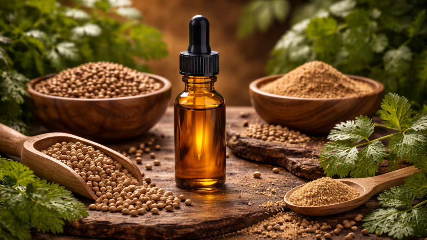 Manufacturer, Exporter, Importer, Supplier, Wholesaler, Retailer, Trader of Coriander Seed Essential Oil in Mandsaur, Madhya Pradesh, India
